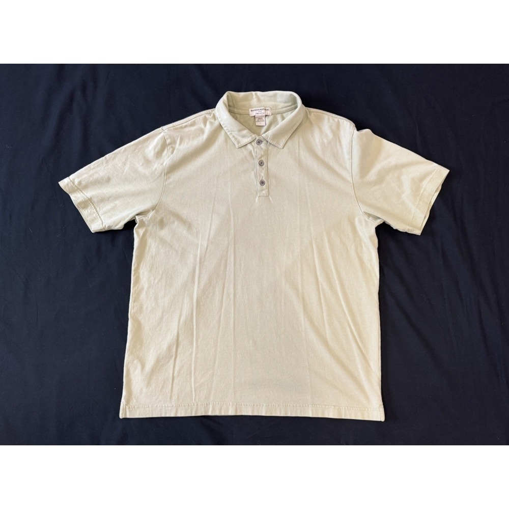 Banana Republic Vintage Light Green Short-Sleeve Pima Cotton Polo Shirt Men's L